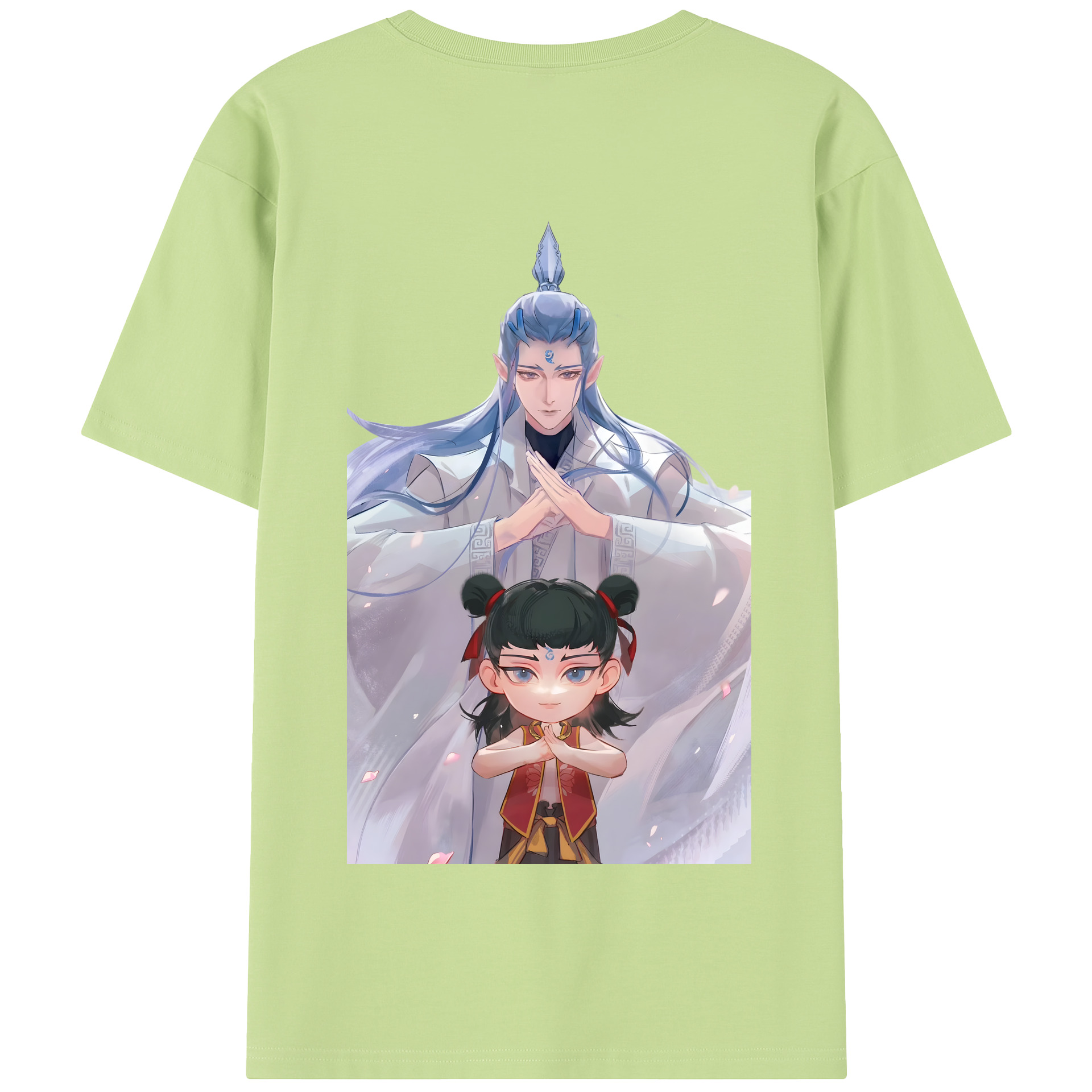 （画像用） Ne Zha 2 ナタ 魔童の大暴れ 綿100％半袖Tシャツ（背面プリント）